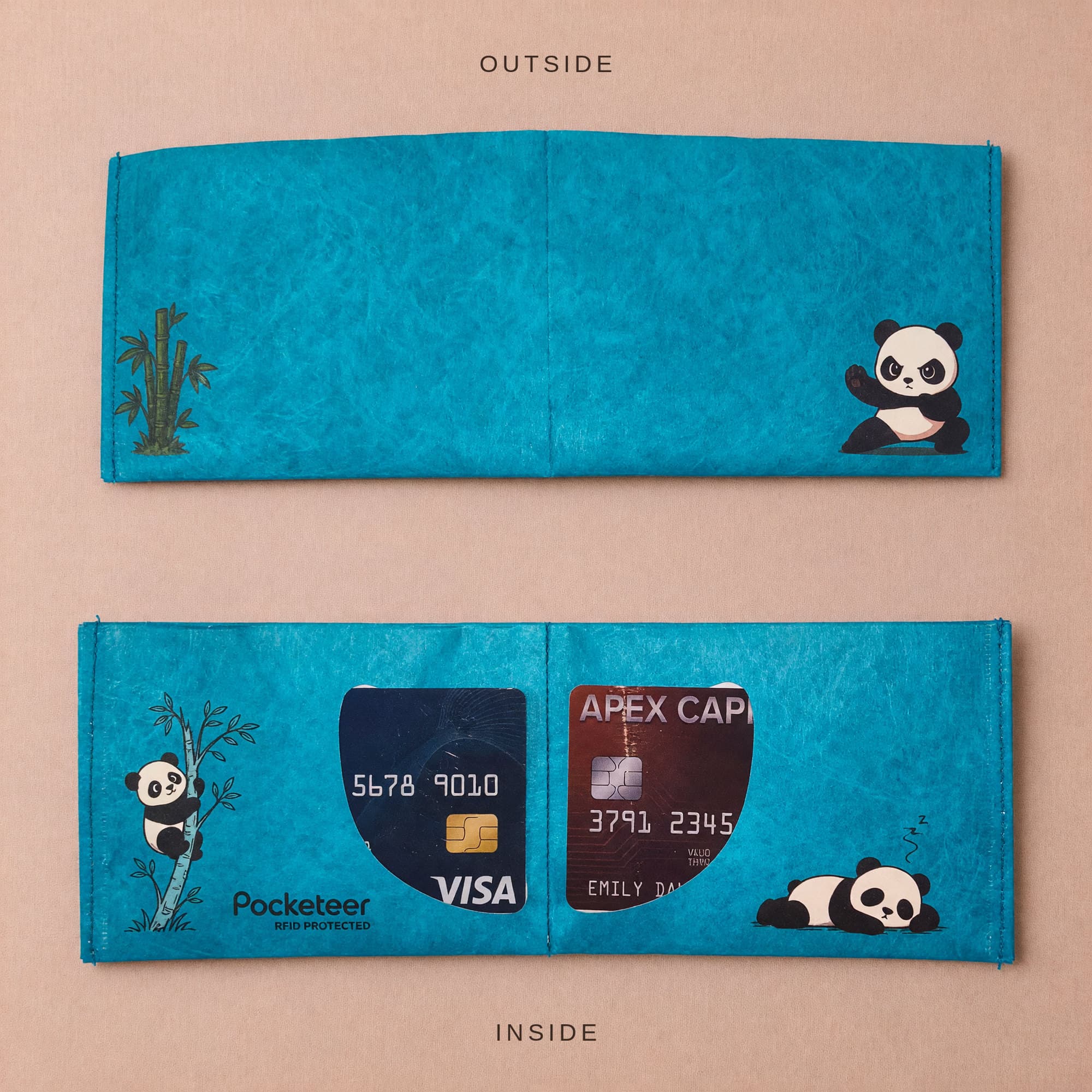 Cute Panda outer and inner flat lay